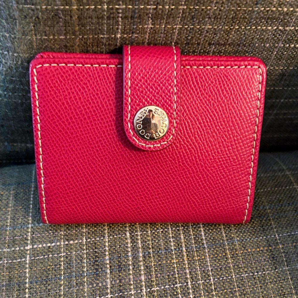 Dooney & Bourke Bright Pink Leather Card Holder